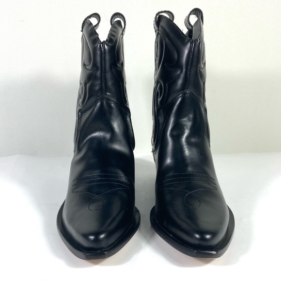 *SOLD* Schutz Zachy Short Western Boots Leather Size 8 Black NEW - Picture 4 of 15
